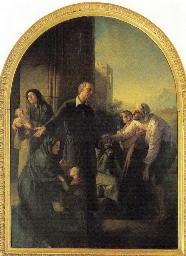 San Vincenzo de' Paoli - 1867 - olio su tela cm. 195x135 - conventino delle Suore di Maria Bambina - Lovere (BG)